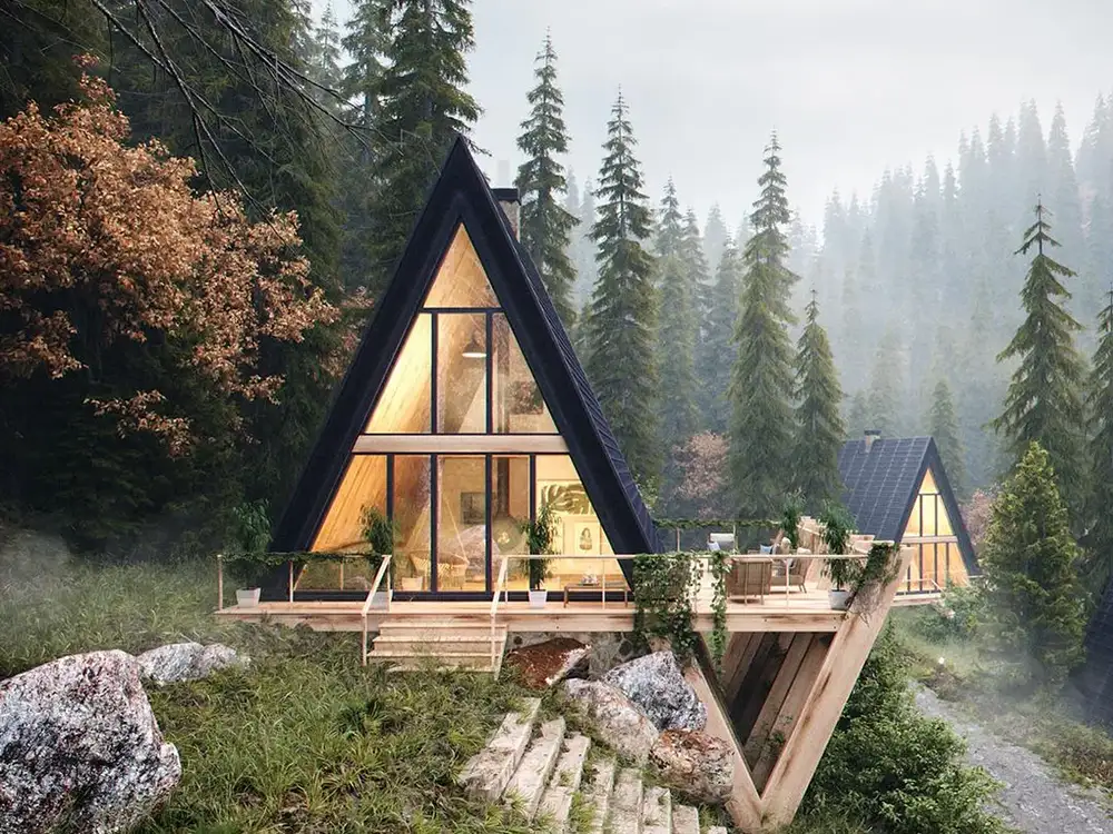 Prefabricated A-Frame Cabin Homes