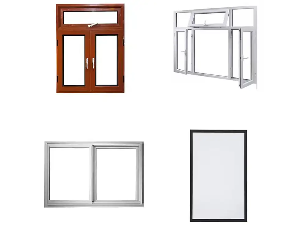 Aluminum Casement Window with Double Glazed Low-E Glass