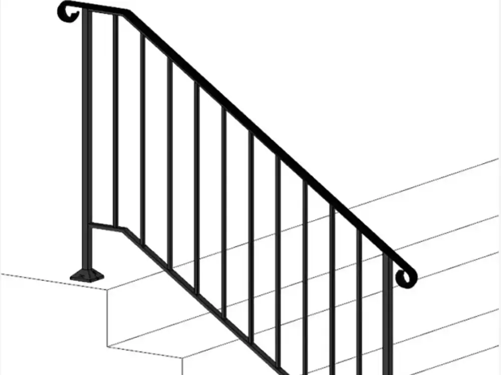 Aluminum Handrail Black Balcony Railing for Exterior