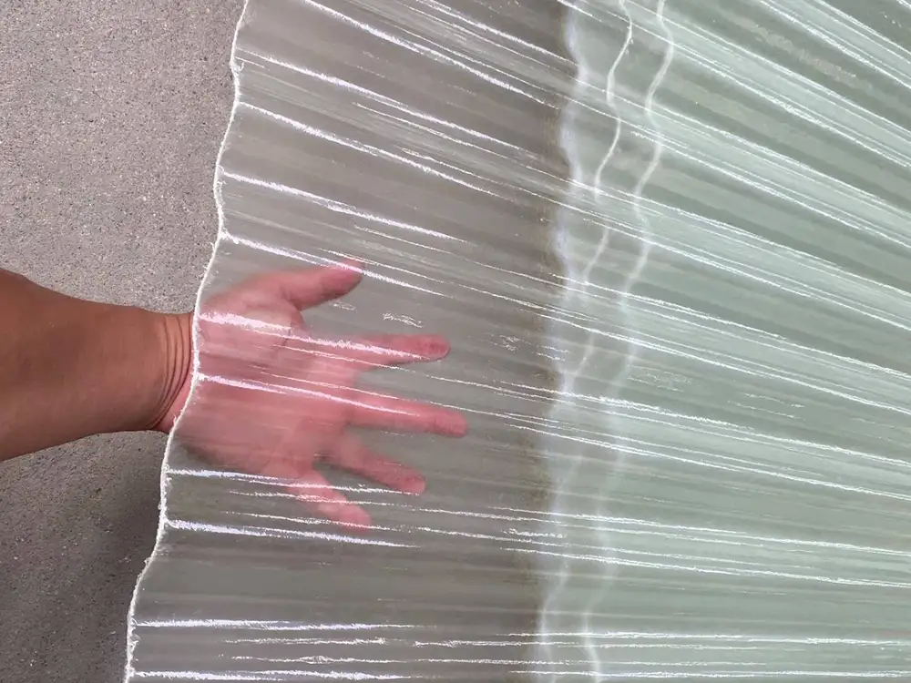 Clear FRP Roofing Sheet with Lighting Panel for Easy to Install