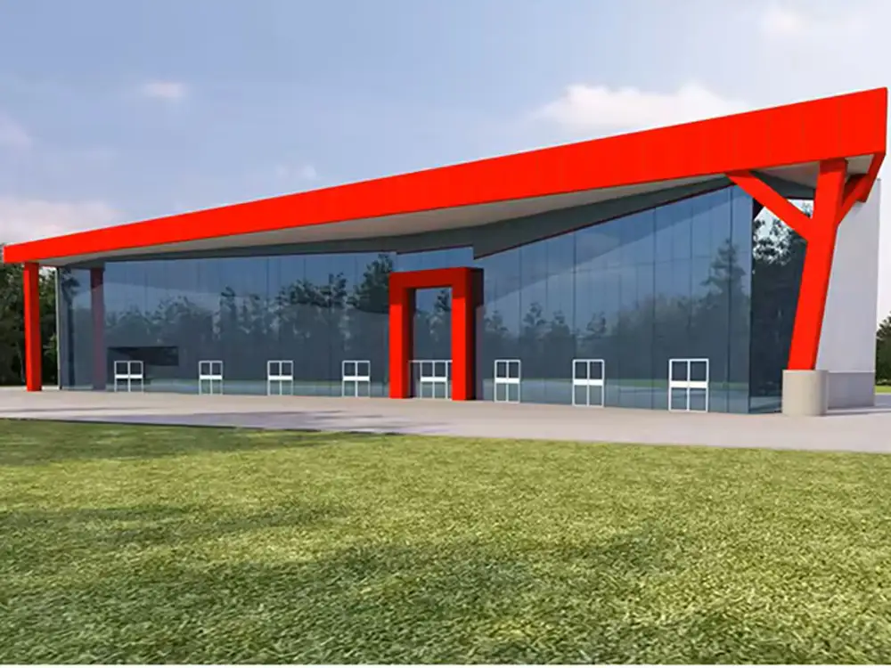 steel building without columns