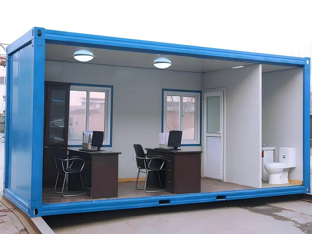 Portable Office Container Installation On Site