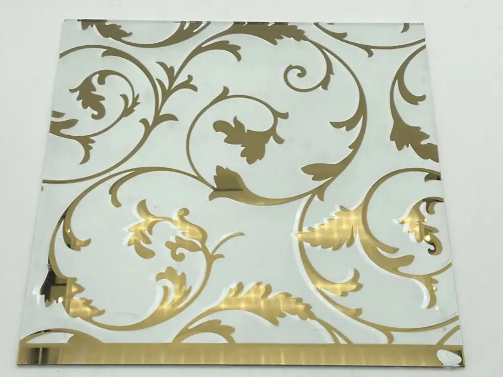 Decorative Acid Etched Frosted Art Architectural Decorative Mirror Glass