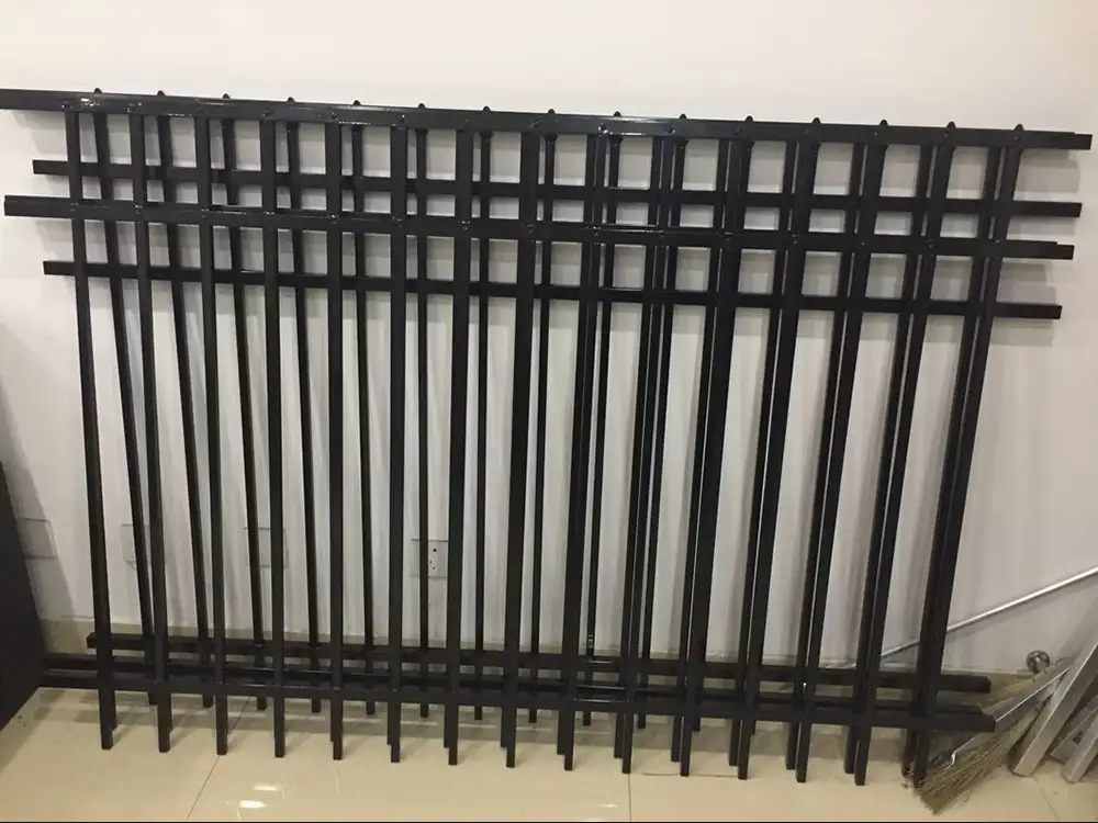 Black Flat Top Aluminum Fence