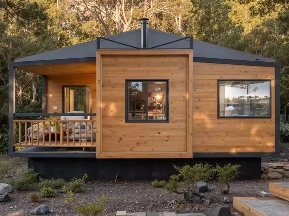 Tiny House Kitchen And Living Area Space Optimization