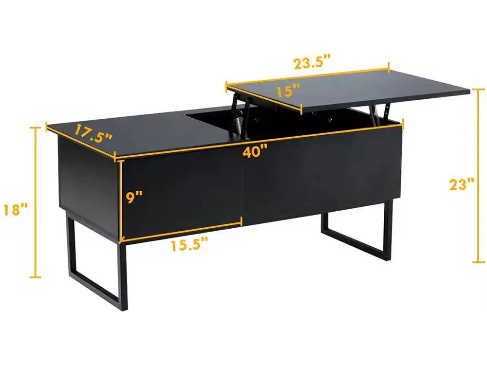 Multifunctional Folding Lift Top Wooden Coffee Table