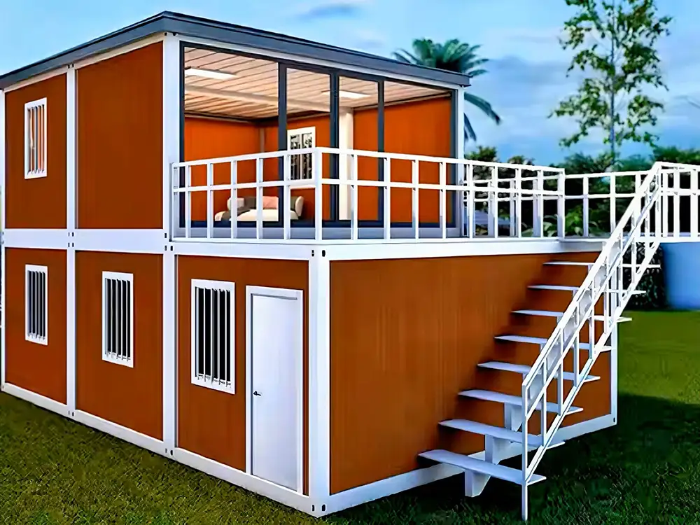 Portable demountable building for construction site