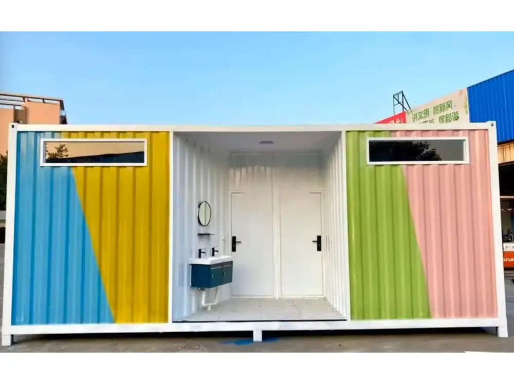 Construction Portable Toilet Installation