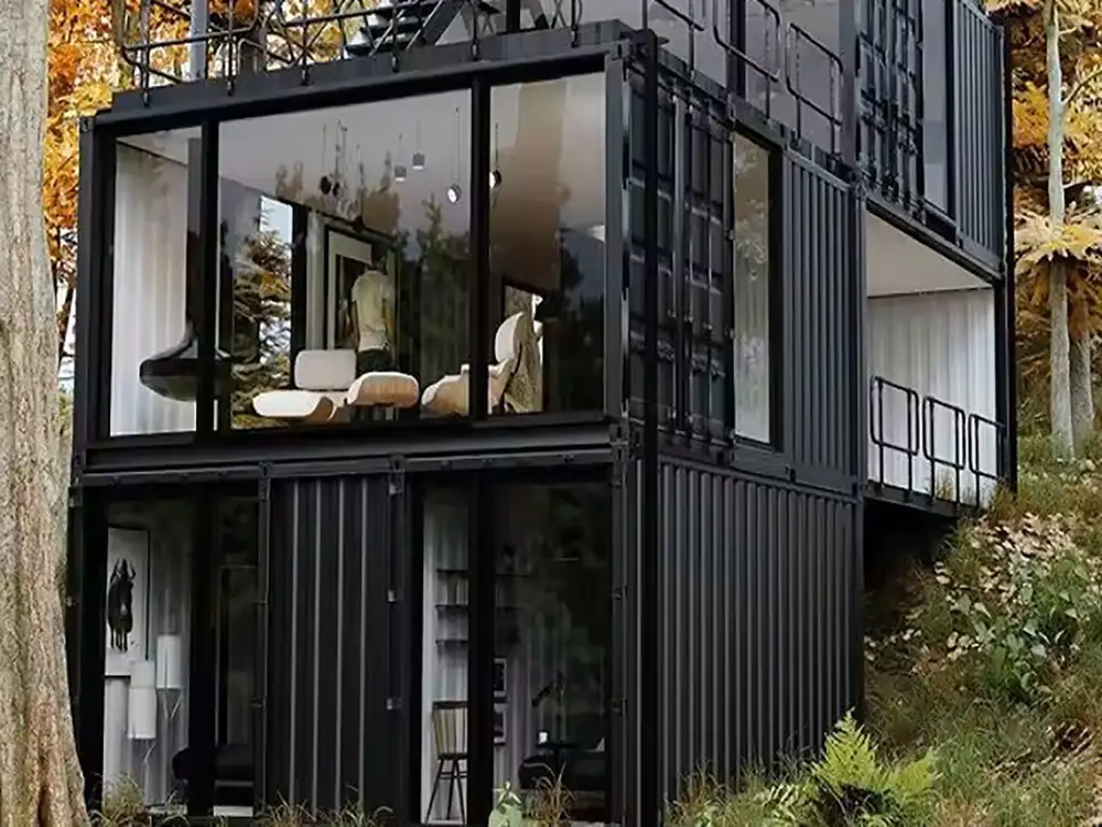 Prefab Cabin House Large Window Natural Lighting