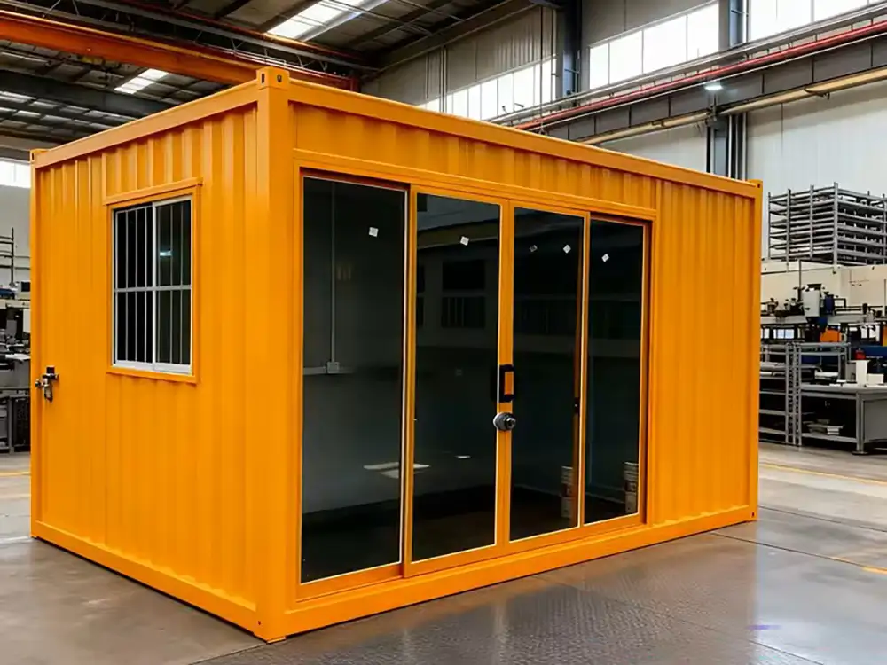 Portable Cabin House Installation On Site View