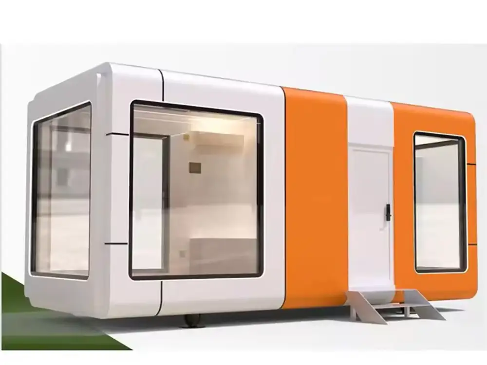 prefabricPrefabricated Space Capsule Exterior Futuristic Design Viewated-space-capsule-movable-customized-waterproof-moisture-proof-fireproof-homestay-space-capsule-1